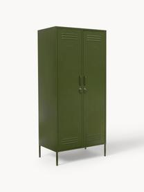 Kleiner Kleiderschrank The Twinny, Stahl, pulverbeschichtet, Dunkelgrün, B 85 x H 183 cm