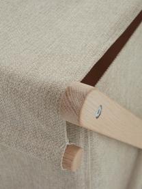 Cesta de ropa de madera de roble Vik, 35 cm, Bolsa: 97% poliéster, 3% nylon, Estructura: madera de roble, Beige, madera clara, An 35 x Al 50 cm