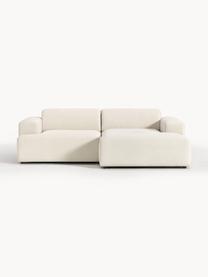 Ecksofa Melva (3-Sitzer), Bezug: 100 % Polyester Der strap, Gestell: Massives Kiefern- und Fic, Webstoff Off White, B 238 x T 143 cm, Eckteil links