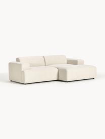 Ecksofa Melva (3-Sitzer), Bezug: 100 % Polyester Der strap, Gestell: Massives Kiefern- und Fic, Webstoff Off White, B 238 x T 143 cm, Eckteil links