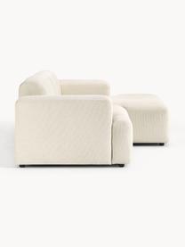 Ecksofa Melva (3-Sitzer), Bezug: 100 % Polyester Der strap, Gestell: Massives Kiefern- und Fic, Webstoff Off White, B 238 x T 143 cm, Eckteil links