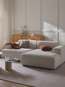 Ecksofa Melva (3-Sitzer), Bezug: 100 % Polyester Der strap, Gestell: Massives Kiefern- und Fic, Webstoff Off White, B 238 x T 143 cm, Eckteil links