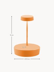 Lampada da tavolo portatile a LED luce regolabile Swap Mini, Lampada: alluminio rivestito, Arancione, Ø 10 x Alt. 15 cm