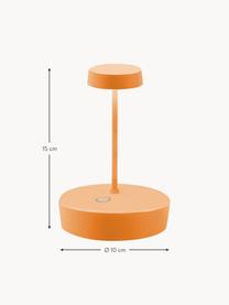 Lámpara de mesa LED móvil regulable Swap Mini, Lámpara: aluminio recubierto Cable, Naranja, Ø 10 x Al 15 cm