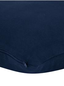 Housse de coussin rectangulaire coton bleu marine Mads, Bleu marine