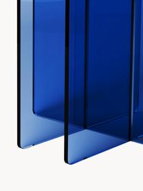 Table de salle à manger ronde en verre Anouk, Ø 120 cm, Verre, Bleu, Ø 120 cm