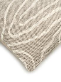 Housse de coussin 45x45 Nomad, 100 % coton, Beige, blanc crème, larg. 45 x long. 45 cm