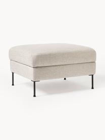 Sofa-Hocker Cucita mit Stauraum, Bezug: Webstoff (Polyester) Der , Gestell: Massives Kiefernholz, Füße: Metall, lackiert Dieses P, Webstoff Hellbeige, B 75 x T 65 cm