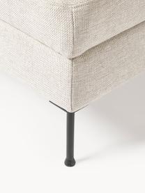 Poggiapiedi contenitore da divano Cucita, Rivestimento: tessuto (poliestere) Con , Struttura: legno di pino massiccio, Piedini: metallo laccato Questo pr, Tessuto beige chiaro, Larg. 75 x Prof. 65 cm