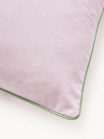 Housse de coussin 45x45 imprimé hiver Doggo, 100 % coton, Rose pâle, multicolore, larg. 45 x long. 45 cm