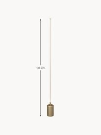 Dimmbare LED-Stehlampe Flow mit Farbwechsel und Fernbedienung, Metall, beschichtet, Goldfarben, H 145 cm