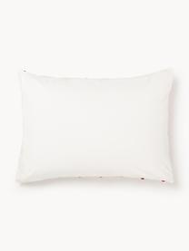 Taie d'oreiller en percale de coton Arabella, Tons rouges, blanc crème, larg. 50 x long. 70 cm