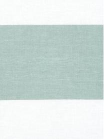 Taie d'oreiller 50x70 réversible, à rayures Lorena, 2 pièces, Vert sauge, blanc, larg. 50 x long. 70 cm