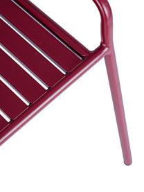 Banc de jardin métal rouge Dalya, Acier, revêtement par poudre, Rouge bordeaux, mat, larg. 88 x haut. 51 cm