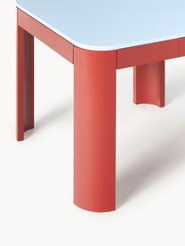 Table extensible Samos, tailles variées, Bleu clair, rouge, larg. 80 - 120 x prof. 80 cm