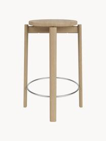 Tabouret en chêne Passage, Bois de chêne, acier, Ø 46 x haut. 65 cm