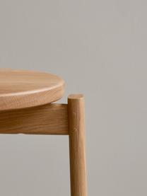 Tabouret en chêne Passage, Bois de chêne, acier, Ø 46 x haut. 65 cm