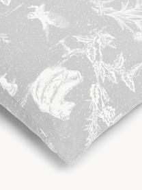 Flanelové povlečení Animal Toile, Světle šedá, se vzorem, 155 x 220 cm + 1 polštář 80 x 80 cm