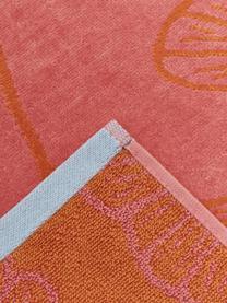 Serviette de plage pur coton rose orange Burnt Sky, 100 % coton, Rose, orange, larg. 100 x long. 180 cm