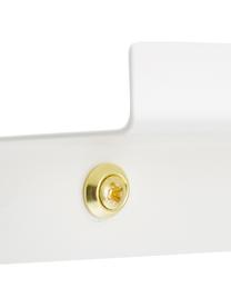 Ripiano bianco opaco Shelfini, Asta: metallo verniciato, Bianco, ottone, Larg. 50 x Alt. 6 cm