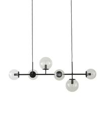 Grande suspension avec globes en verre Casey, Noir