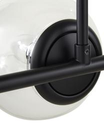 Grande suspension avec globes en verre Casey, Noir