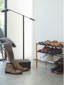 Étagère à chaussures extensible Plain, Noir, bois foncé, larg. 41-70 x haut. 46 cm