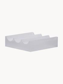 Organizer da ufficio Wave, Cristallo, Bianco, semi-trasparente, Larg. 11 x Alt. 3 cm