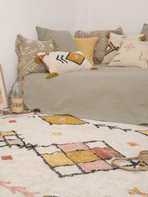 Poszewka na poduszkę Riad, 100% bawełna, Odcienie kremowego, odcienie brązowego, S 45 x D 45 cm