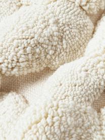 Kissenhülle Bubble mit Hoch-Tief-Struktur, Vorderseite: 92 % Wolle (RWS-zertifizi, Rückseite: 100 % Baumwolle, Off White, B 45 x L 45 cm