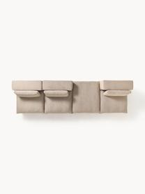 Modulares Ecksofa Felix mit Hocker, Bezug: 100 % Polyester Der strap, Gestell: Massives Kiefern- und Fic, Füße: Kunststoff Dieses Produkt, Webstoff Beige, B 300 x T 210 cm