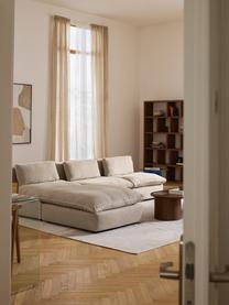 Canapé d'angle modulable avec pouf Felix, Tissu beige, larg. 300 x prof. 210 cm