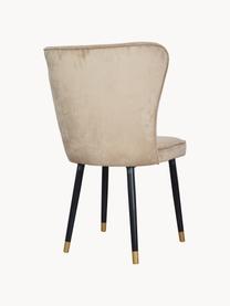 Stolička so zamatovým čalúnením Monti, Zamatová béžová, Š 55 x H 66 cm