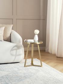 Odkládací stolek se skleněnou deskou Fortunata, Transparentní, zlatá, Ø 40 cm, V 51 cm