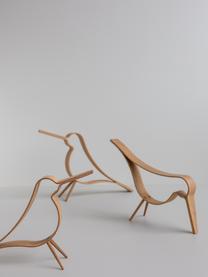 Handgefertigtes Deko-Objekt Woody in Vogel-Form, Mitteldichte Holzfaserplatte (MDF), Holz, B 20 x H 14 cm