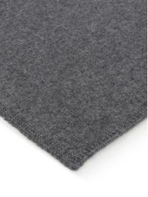 Coperta a maglia fine in cashmere grigio scuro Viviana, 70% cashmere, 30% lana, Grigio scuro, Larg. 130 x Lung. 170 cm