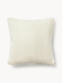 Housse de coussin 50x50 motif abstrait Aylin, 85 % laine, 15 % coton, Vert olive, larg. 50 x long. 50 cm