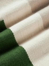 Copricuscino in lana con decoro astratto Aylin, 85% cotone, 15% poliestere, Tonalità verdi, Larg. 50 x Lung. 50 cm