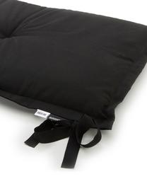 Coussin pour banc noir Panama, Noir