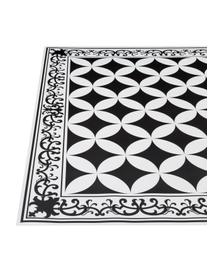 Tapis antidérapant intérieur extérieur en vinyle Chadi, Vinyle, recyclable, Noir, blanc, larg. 136 x long. 203 cm