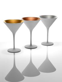 Kristall-Cocktailgläser Elements, 6 Stück, Kristallglas, beschichtet, Weiß, Goldfarben, Ø 12 x H 17 cm, 240 ml