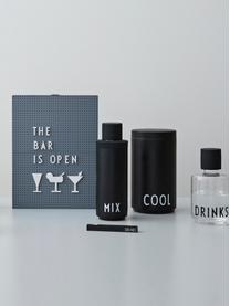 Shaker à cocktail design Mix, Extérieur : noir mat, blanc Intérieur : acier inoxydable