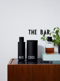 Cocktail shaker nero di design con scritta Mix, Esterno: nero opaco, bianco Interno: acciaio inossidabile, Ø 7 x Alt. 23 cm