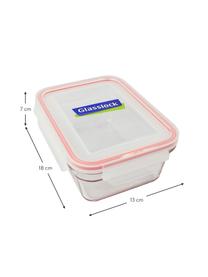 Contenitore per alimenti Bea 2 pz, Contenitore: vetro temperato, privo di, Trasparente, rosa, Larg. 18 x Alt. 7 cm