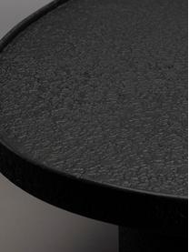 Ovaler Couchtisch Winston in Schwarz, Sperrholz, schwarz lackiert, B 120 x H 32 cm