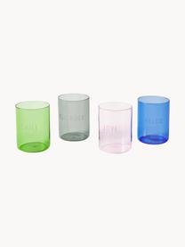 Vaso de diseño Favourite HELLO, Vidrio de borosilicato, Azul (Hello), Ø 8 x Al 11 cm, 350 ml