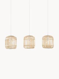 Suspension 3 lampes en bambou Adam, Beige, larg. 78 x haut. 24 cm