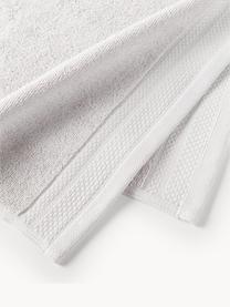 Lot de serviettes de bain en coton bio Premium, tailles variées, Gris clair, 3 éléments (1 serviette invité, 1 serviette de toilette et 1 drap de bain)