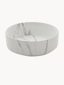 Lavabo da appoggio in ceramica Klimt, Ø 36 cm, Ceramica effetto marmo, Bianco effetto marmo, Ø 36 x Alt. 12 cm