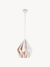 Suspension scandi Carlton, Blanc, doré, Ø 31 x haut. 40 cm